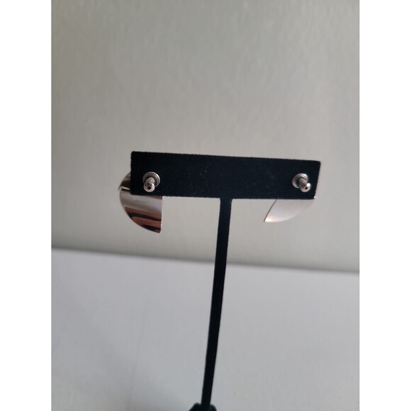 Monet silver tone pierce earrings - Picture 3 of 8